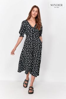 Robe de jour Sonder Studio à motif floral coloris noir (U47838) | €19