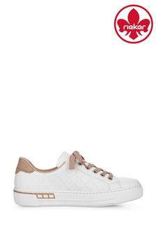Rieker Womens White Lace Up Shoes (U48540) | 77 €