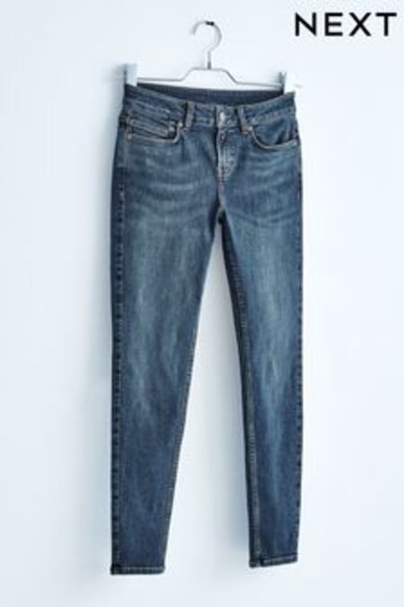 Dunkelblau - Own Skinny-Jeans mit niedrigem Saum (U48674) | CHF 44