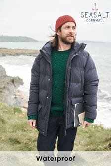 Seasalt Cornwall Blue Mens Gatekeeper Waterproof Puffer Coat (U48705) | €315