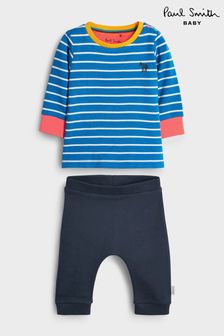 Set pantaloni sport și tricou Paul Smith Articole unisex pentru bebeluși Mânecă lungă (U49561) | 501 LEI