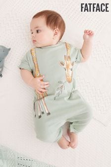 Verde - Pelele de bebé con cuello redondo y diseño cruzado con diseño animal de Fatface (U49585) | 23 € - 26 €