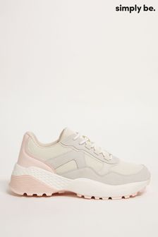 Simply Be Pink Wide Fit Chunky Outsole Trainers (U49724) | 38 €