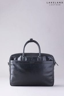 Lakeland Leather Fenton Leather Laptop Black Briefcase (U4X756) | OMR82