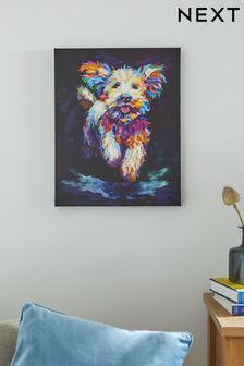Multi Colour Small Cockapoo Dog Canvas Wall Art
