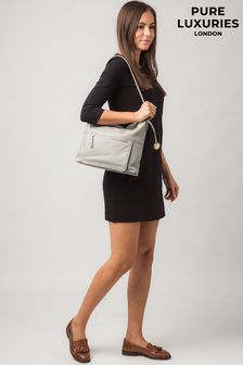 Серый - Кожаная сумка через плечо Pure Luxuries London Tenley (U50257) | €65