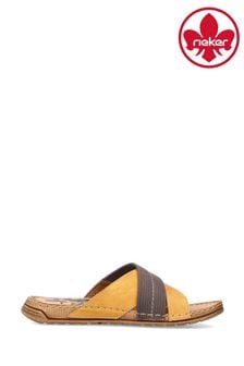 Rieker Mens Yellow Slip-On Sandals (U50346) | MYR 330