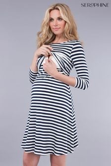 Seraphine Striped Maternity & Nursing Dress (U50448) | ₪ 275