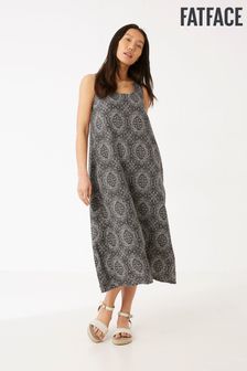 FatFace Black Lola Linear Batik Print Dress (U50540) | ₪ 349
