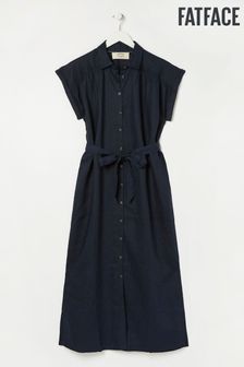 FatFace Blue Colette Linen Shirt Dress (U50546) | €99