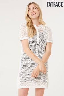 FatFace White Button Down Knit Dress (U50586) | €22