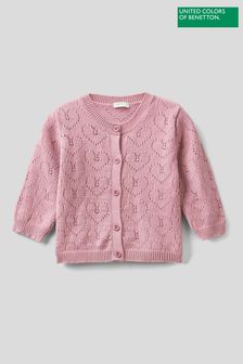 Benetton Pink Heart Cardigan (U50680) | €37