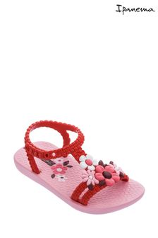Ipanema Pink Floral Embellished Sandals (U50834) | $42