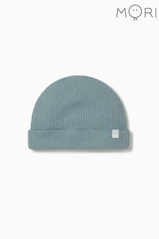 藍色 - Mori Organic Cotton Ribbed Hat (U50953) | NT$560