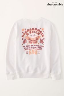 Abercrombie & Fitch 70s Back Hit Grafik-Sweatshirt, Creme (U50962) | 39 €