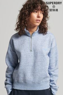 Superdry Henley-Sweatshirt aus Bio-Baumwolle mit Vintage-Logo, Blau (U51056) | 60 €