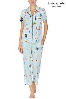 kate spade new york Blue Long Modal Jersey Pyjama Set (U51173) | ₪ 461