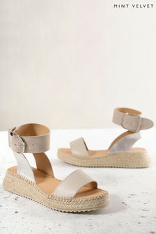 Mint Velvet Eloise Natural Platform Sandals (U51231) | ₪ 508