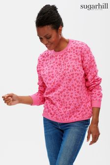 Sugarhill Brighton Pink Love Leopard Noah Sweatshirt (U51259) | ₪ 251