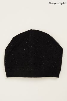 Phase Eight Black Sparkle Beanie Hat (U51511) | €21.50