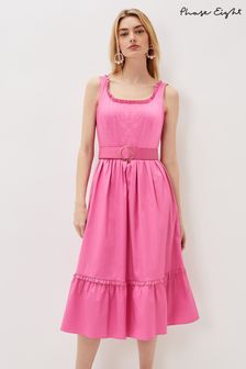 Phase Eight Pink Tanya Belted Midaxi Dress (U51593) | €66