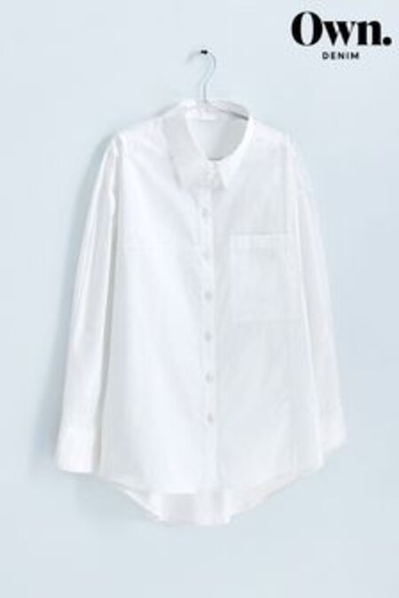 أبيض - قميص بويفريند تلبيس واسع من ‪Own.‬​​​​​​​ (U51851) | 22 ر.ع