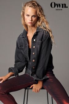 Black Own. Crop Western Denim Jacket (U51861) | 423 zł
