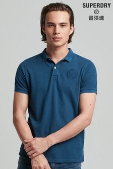 Superdry 藍色有機棉復古Superstate Polo衫 (U52292) | NT$1,860