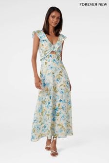 Льняное платье миди для миниатюрных с оборками Forever New Lara (U52572) | €63