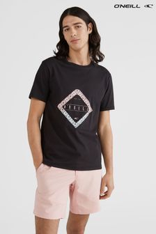 Черная футболка с принтом в виде ромба O'neill (U52638) | €16