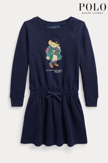 Polo Ralph Lauren Girls Blue Bear Logo Jersey Dress (U52723) | €64 - €66