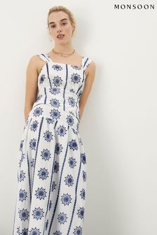 Monsoon Blue Embroidered Wide Strap Top (U52873) | 35 €