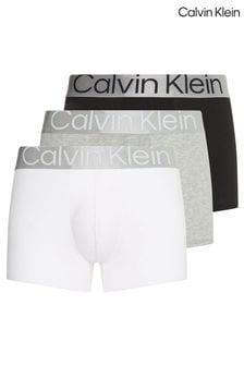 Calvin Klein 灰色可持續鋼鐵四角褲3包裝 (U53212) | HK$473