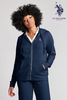 U.S. Polo Assn. Womens Blue Zip Through Sweat Top (U53455) | ₪ 256