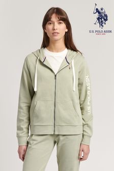 U.S. Polo Assn. Womens Green Zip Through Sweat Top (U53457) | ₪ 279