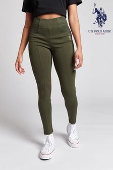 U.S. Polo Assn. Womens Green Elastic Waistband Leggings (U53473) | €37