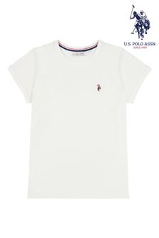 U.S. Polo Assn. Womens White Short Sleeve Crew T-Shirt (U53476) | ₪ 93