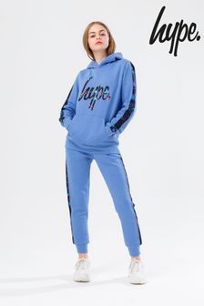 Hype. Mädchen Trainingsanzug mit Schriftzug und Einsatz mit Sternen, Blau (U53689) | 65 €