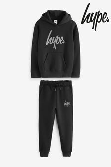 Hype. Jungen Trainingsanzug mit Schriftzug, Schwarz (U53690) | 65 €