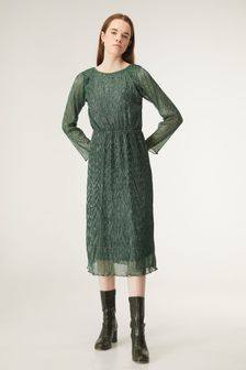Compania Fantastica robe mi-longue en fibres métallisées Vert (U53808) | €38