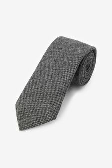 Charcoal Grey Regular Textured Tie (U53870) | $21