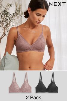 Lace Detail Bras 2 Pack