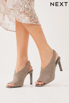 Mink Brown Forever Comfort® High Heel Slingback Shoe Boots (U54289) | 51 €