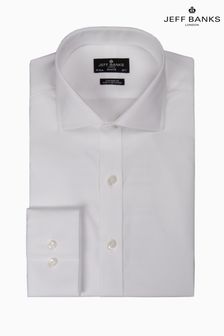 Jeff Banks White Single Cuff York Cutaway Shirt (U54425) | kr550
