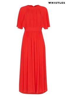 Whistle Red Amelia Cape Sleeve Dress (U54529) | 200 €