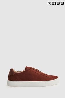 Reiss Rust Finley Suede Suede Trainers (U54574) | SGD 353