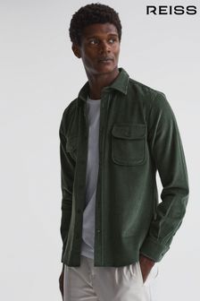 墨綠色 - Reiss Bonucci燈芯絨雙口袋襯衫外套 (U54602) | NT$7,080