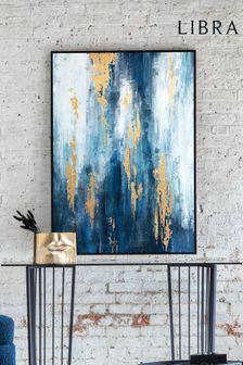 Libra Blue Urbanite Foiled Framed Canvas (U54606) | $494