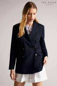 Ted Baker Oversized Blue Arval Relaxed Peaked Lapel Db Blazer (U54697) | AED1,424