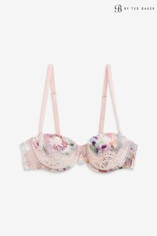B by Ted Baker Pink Floral Satin Multiway Bra (U54733) | AED95